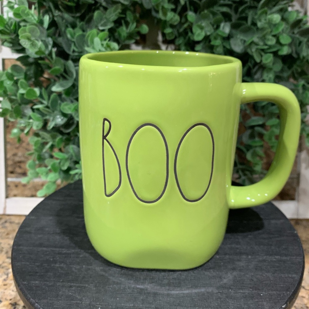 Rae Dunn Green BOO Mug